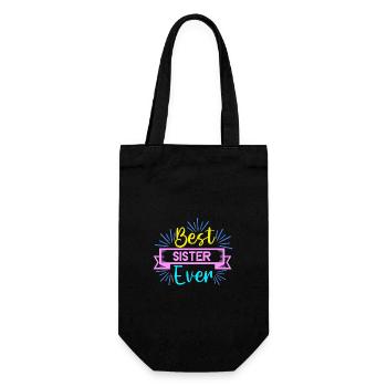 Best Sister - Gift Bag for Bottles - black - Front