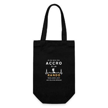 t shirt humour randonnee accro rando homme cadeau - Sac à bouteille - noir - Devant