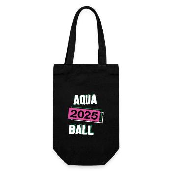 Aquaball 2025 Aquaballerin Aquaballspielerin - Geschenkbeutel für Flaschen - Schwarz - Vorne
