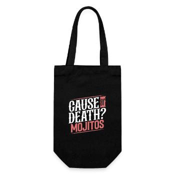 Cause de la mort Mojitos Fête Humour Fun Citation - Sac à bouteille - noir - Devant