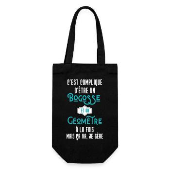 C'est compliqué d'être Bogosse et Géomètre - Sac à bouteille - noir - Devant