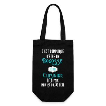 C'est compliqué d'être Bogosse et Cuisinier - Sac à bouteille - noir - Devant