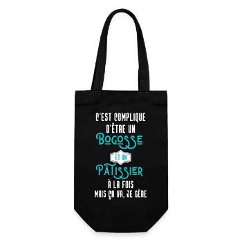 C'est compliqué d'être Bogosse et Artisan du cuir - Sac à bouteille - noir - Devant