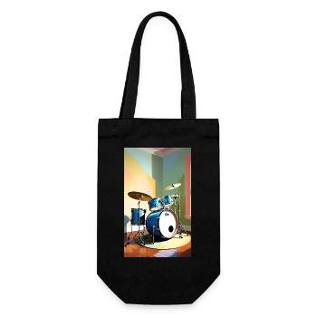 Batterie | Batteur | Musicien - Sac à bouteille - noir - Devant