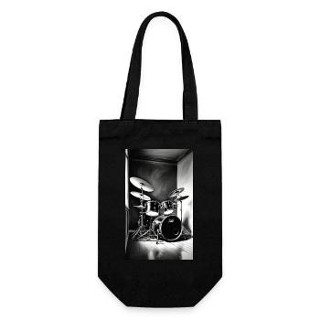 Batterie | Batteur | Musicien - Sac à bouteille - noir - Devant