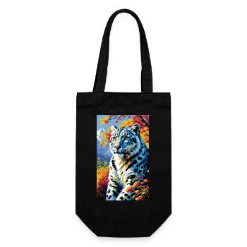 Léopard des neiges | Léopard | Prédateur - Sac à bouteille - noir - Devant