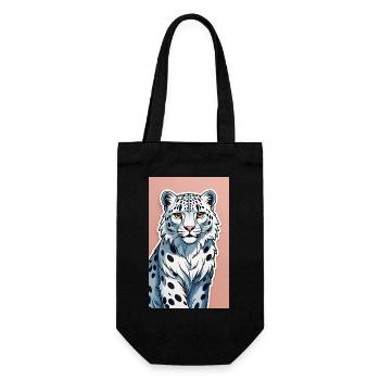 Léopard des neiges | Léopard | Prédateur - Sac à bouteille - noir - Devant