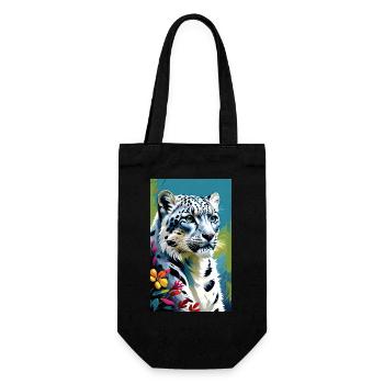 Léopard des neiges | Léopard | Prédateur - Sac à bouteille - noir - Devant