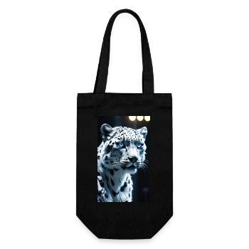 Léopard des neiges | Léopard | Prédateur - Sac à bouteille - noir - Devant