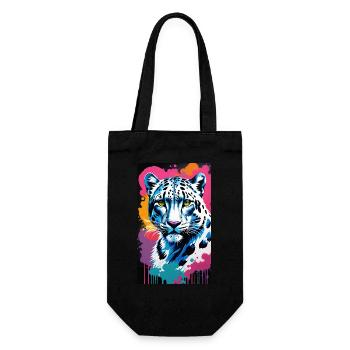 Léopard des neiges | Léopard | Prédateur - Sac à bouteille - noir - Devant