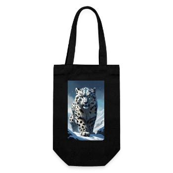 Léopard des neiges | Léopard | Prédateur - Sac à bouteille - noir - Devant