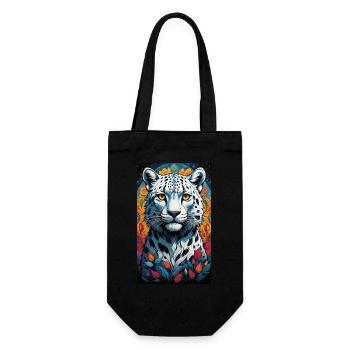 Léopard des neiges | Léopard | Prédateur - Sac à bouteille - noir - Devant