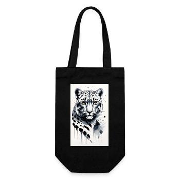 Léopard des neiges | Léopard | Prédateur - Sac à bouteille - noir - Devant