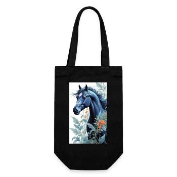 Horse | Horse Riding | Animal | Mount | Colorful - Gift Bag for Bottles - black - Front