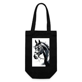 Horse | Horse Riding | Animal | Mount | Colorful - Gift Bag for Bottles - black - Front