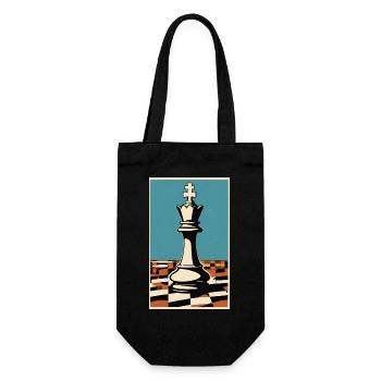 Échecs | Pièce d’échecs | Joueur d’échecs - Sac à bouteille - noir - Devant