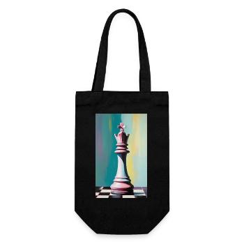 Échecs | Pièce d’échecs | Joueur d’échecs - Sac à bouteille - noir - Devant