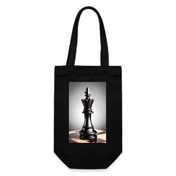 Schach | Schachfigur | Schachspieler - Geschenkbeutel für Flaschen - Schwarz - Vorne