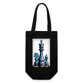 Échecs | Pièce d’échecs | Joueur d’échecs - Sac à bouteille - noir - Devant