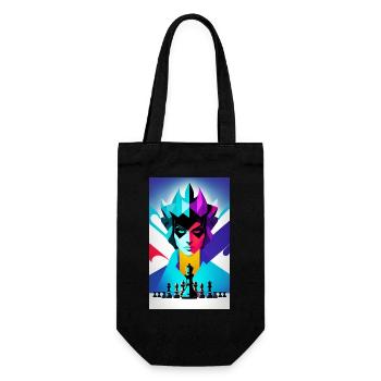 Chess | Chess piece | Chess player - Gift Bag for Bottles - black - Front