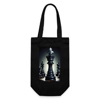 Échecs | Pièce d’échecs | Joueur d’échecs - Sac à bouteille - noir - Devant