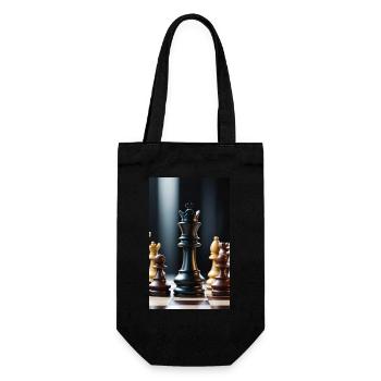 Chess | Chess piece | Chess player - Gift Bag for Bottles - black - Front