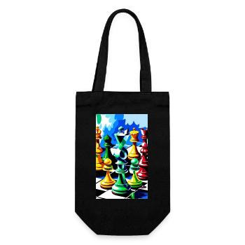 Échecs | Pièce d’échecs | Joueur d’échecs - Sac à bouteille - noir - Devant