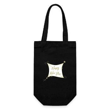 HAPPY NEW YEAR - Gift Bag for Bottles - black - Front