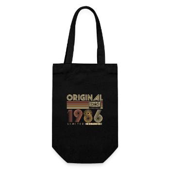 1986 Vintage Vintage Rétro Cadeau d’anniversaire - Sac à bouteille - noir - Devant