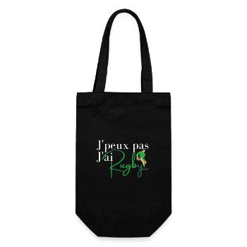 Je peux pas j'ai rugby - J'peux pas j'ai rugby - Sac à bouteille - noir - Devant