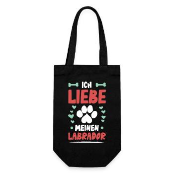 I love my Labrador - Gift Bag for Bottles - black - Front