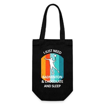 Badminton Badminton Badminton Player Chocolate - Gift Bag for Bottles - black - Front
