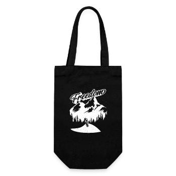 Illustration Bike Running Mountain Graphic - Gift Bag for Bottles - black - Front