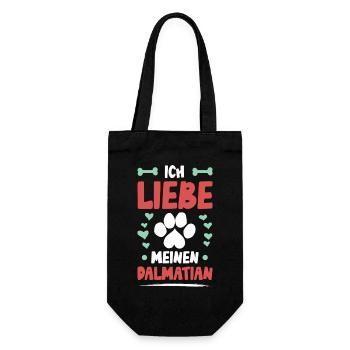 I love my Dalmatian - Gift Bag for Bottles - black - Front