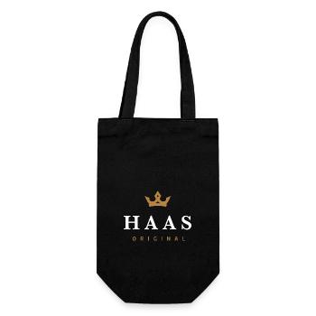 Haas Original Familienlogo - Geschenkbeutel für Flaschen - Schwarz - Vorne