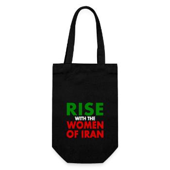 Rise with the women of iran - Sac à bouteille - noir - Devant