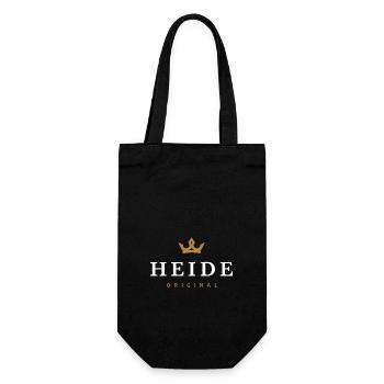 Heide Original Familienlogo - Geschenkbeutel für Flaschen - Schwarz - Vorne