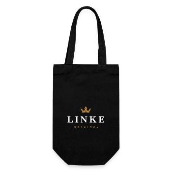 Linke Original Familienlogo - Geschenkbeutel für Flaschen - Schwarz - Vorne