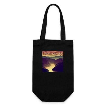 Malaysia Taman Negara Nationalpark Sonnenuntergang - Geschenkbeutel für Flaschen - Schwarz - Vorne