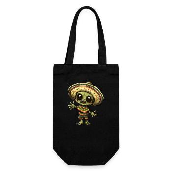 Cinco de Mayo Alien Zombie Feier Design - Geschenkbeutel für Flaschen - Schwarz - Vorne