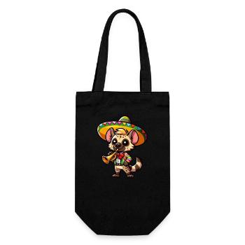 Cinco de Mayo Hyäne Trompeter - Geschenkbeutel für Flaschen - Schwarz - Vorne