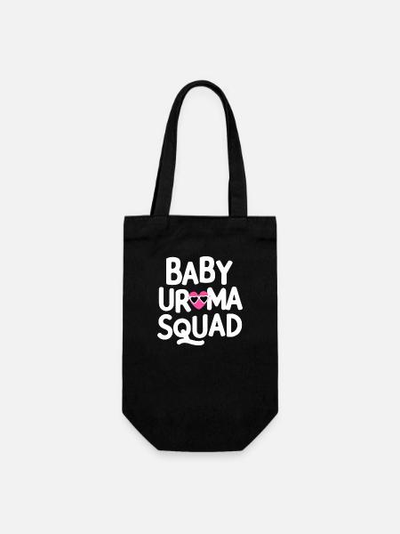 Baby-Uroma-Squad Uroma Geburtstag Urgroßmutter - Geschenkbeutel für Flaschen - Schwarz