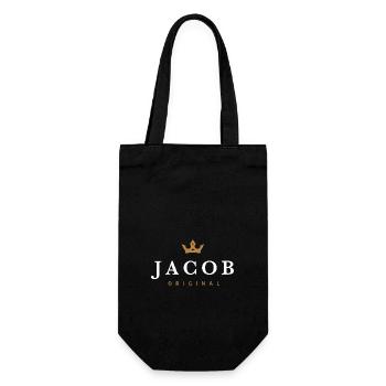Jacob Original Familienlogo - Geschenkbeutel für Flaschen - Schwarz - Vorne