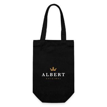 Albert Original Familienlogo - Geschenkbeutel für Flaschen - Schwarz - Vorne