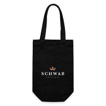 Schwab Original Familienlogo - Geschenkbeutel für Flaschen - Schwarz - Vorne