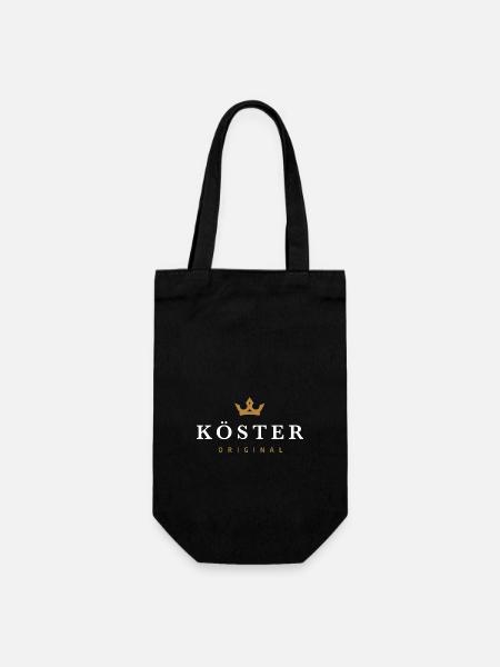 Köster Original Familienlogo - Geschenkbeutel für Flaschen - Schwarz