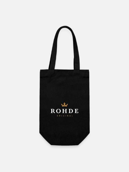 Rohde Original Familienlogo - Geschenkbeutel für Flaschen - Schwarz