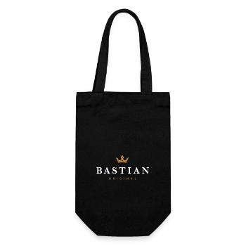 Bastian Original Familienlogo - Geschenkbeutel für Flaschen - Schwarz - Vorne