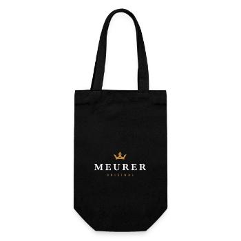 Meurer Original Familienlogo - Geschenkbeutel für Flaschen - Schwarz - Vorne