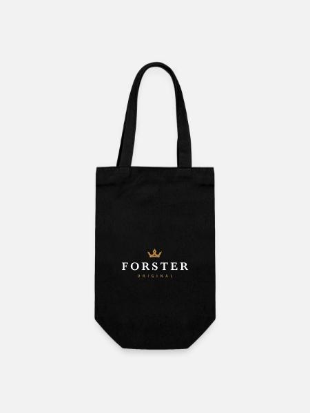 Forster Original Familienlogo - Geschenkbeutel für Flaschen - Schwarz